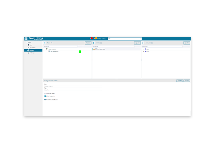 Le fonctionnement de la gestion des astreintes via le Smart TAMAT Advance